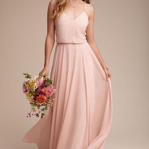 JENNY YOO INESSE Chiffon Gown BLUSH SIZE 2
